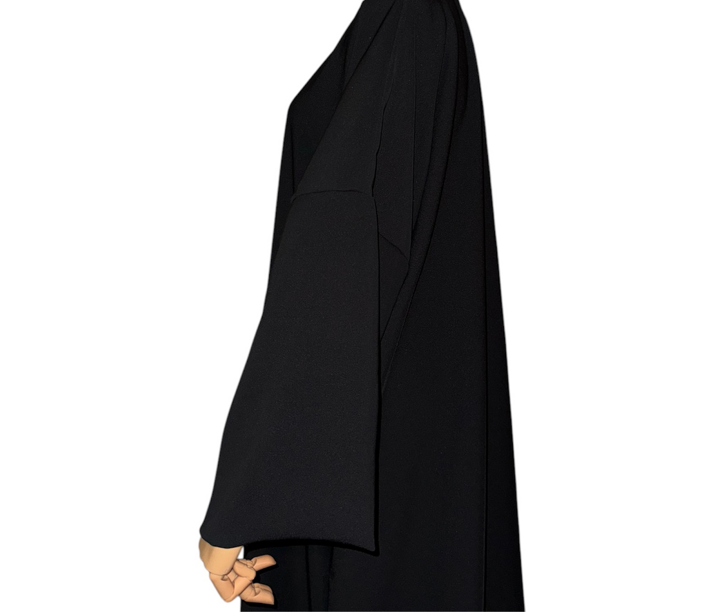 Semi Water Resistant Coal Black Abaya