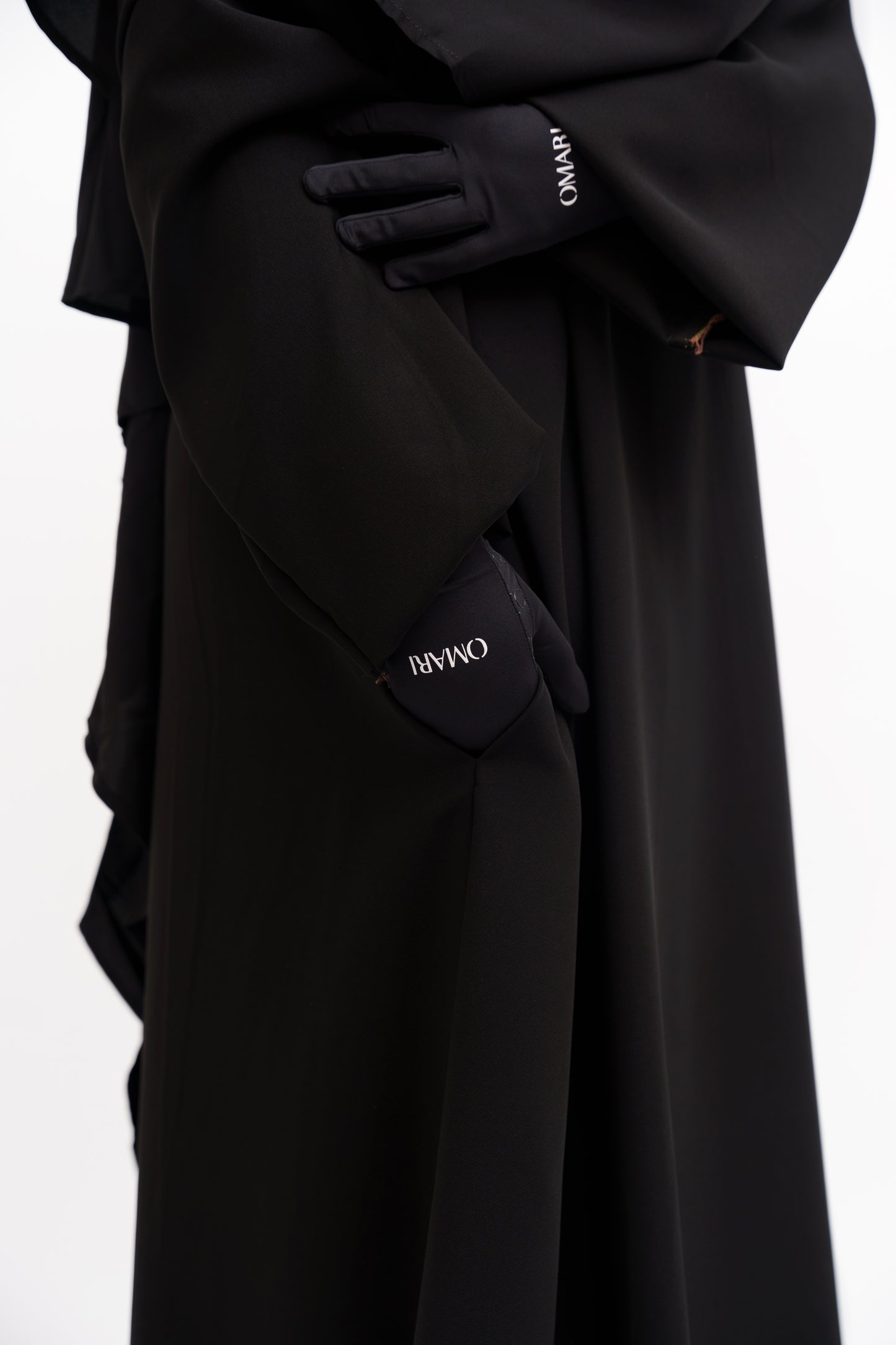 Semi Water Resistant Coal Black Abaya