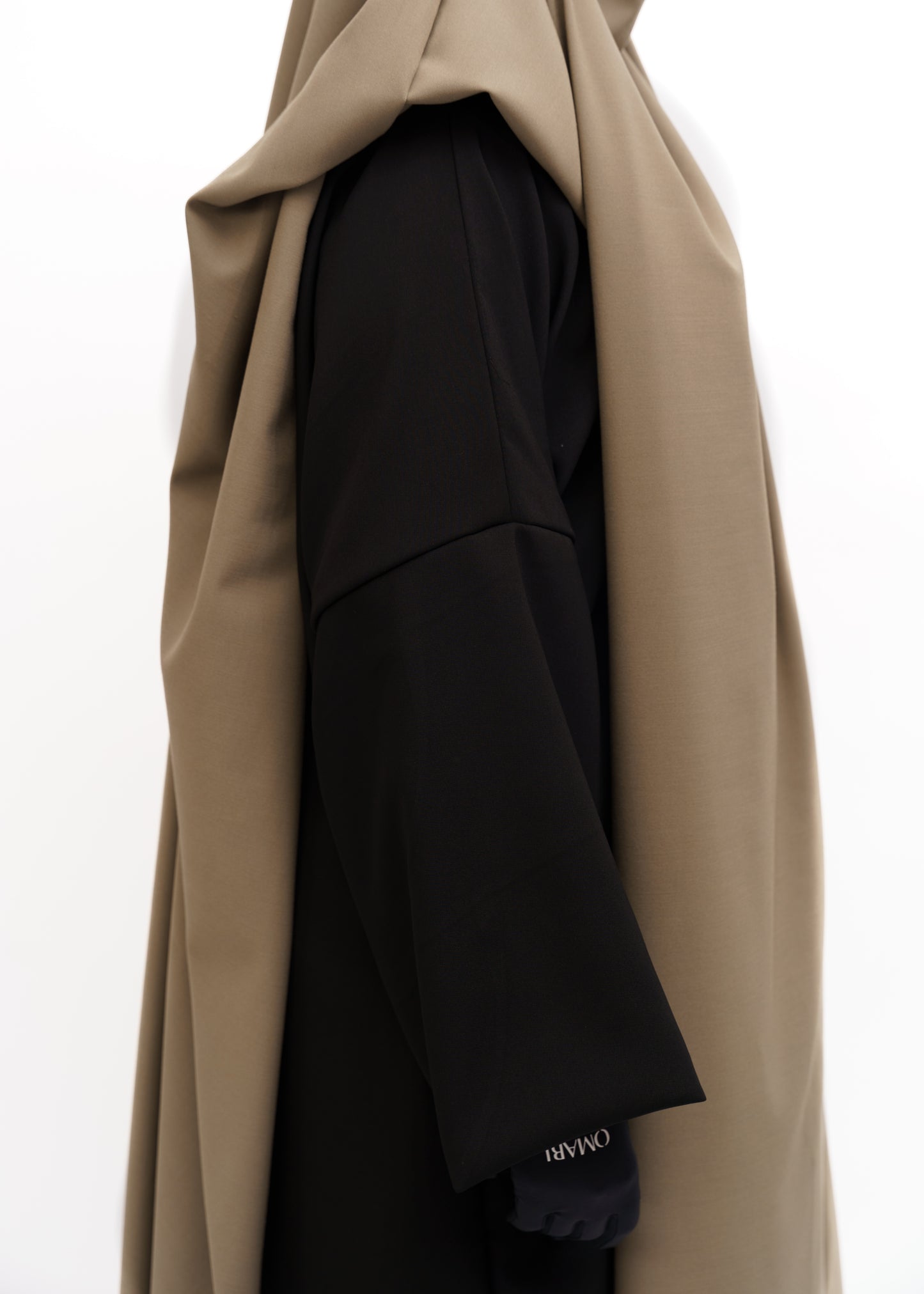 Semi Water Resistant Coal Black Abaya